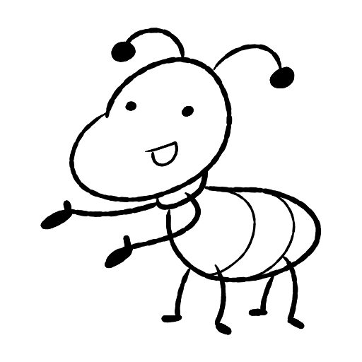 Cute thing to draw: Cute Ant, easy step by step cute drawing