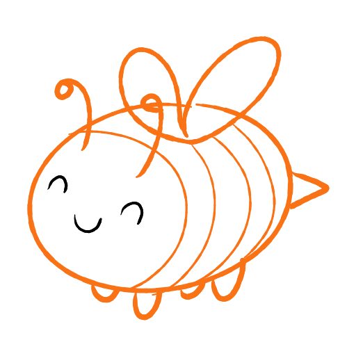 Cute thing to draw: Cute bee, easy step by step cute drawing