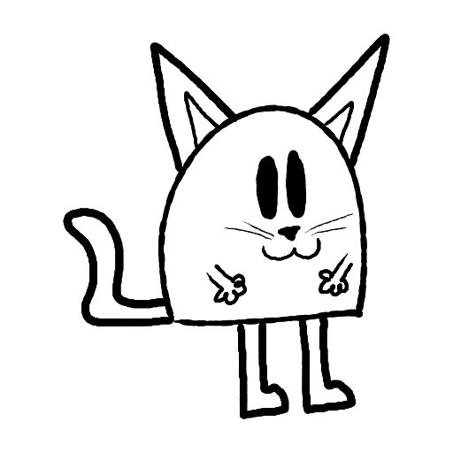 Cute thing to draw: Cute cat, easy step-by-step cute drawing