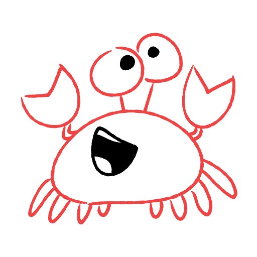Cute thing to draw: Cute Crab, easy step-by-step cute drawing