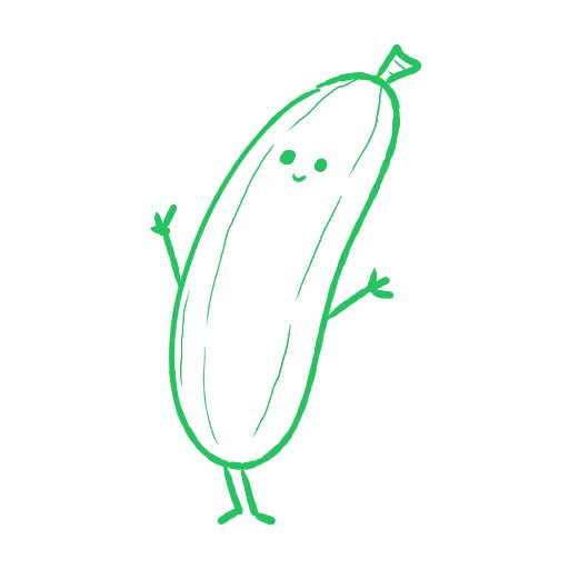 Cute thing to draw: Cute Cucumber, easy step by step cute drawing