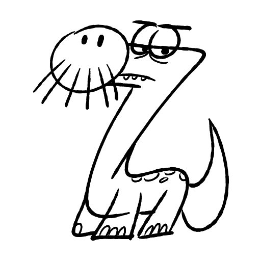 Cute thing to draw: Cute Dino, easy step by step cute drawing tutorial 2 in 9 steps