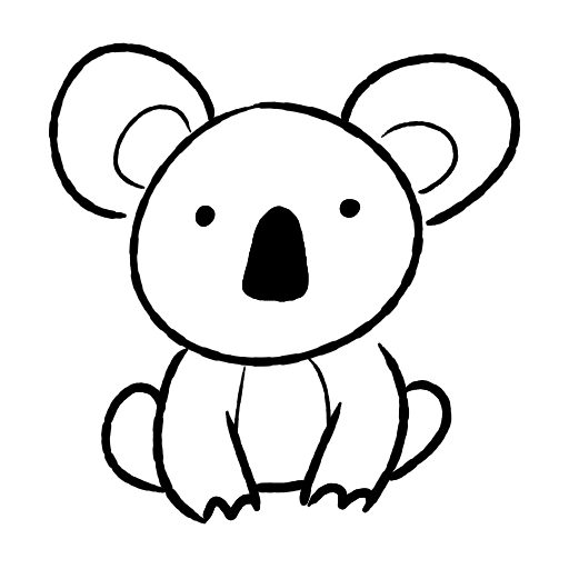 Cute thing to draw: Cute Koala, easy step by step cute drawing