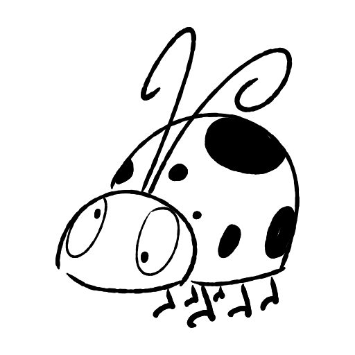 Cute thing to draw: Cute ladybug, easy step by step cute drawing