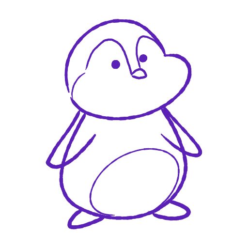 Cute thing to draw: Cute Pengoo, easy step by step cute drawing