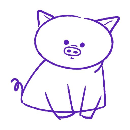 Cute thing to draw: Cute Pig, easy step by step cute drawing
