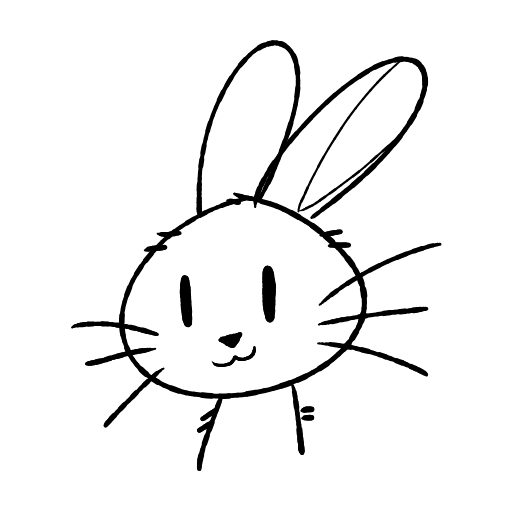 Cute thing to draw: Cute Rabbit, easy step by step cute drawing tutorial 3 in 9 steps