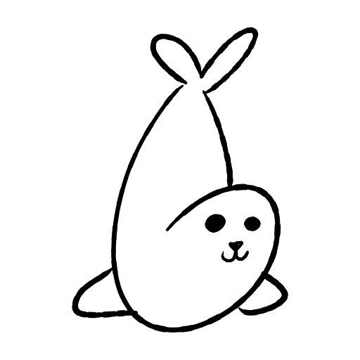 Cute thing to draw: Cute Seal, easy step by step cute drawing
