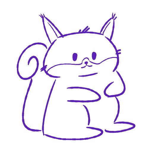 Cute thing to draw: Cute squirel, easy step-by-step cute drawing