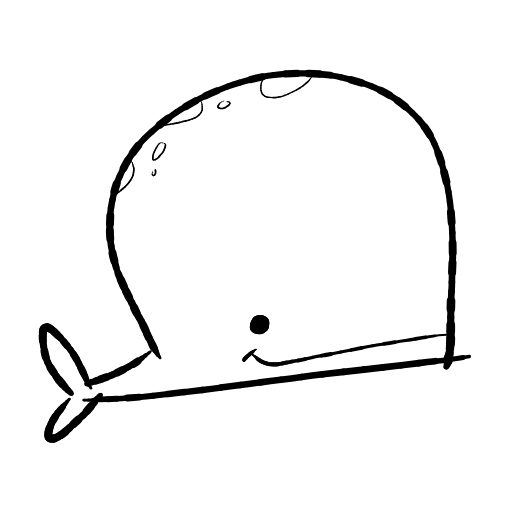 Cute thing to draw: Cute Whale, easy step by step cute drawing tutorial 2 in 9 steps