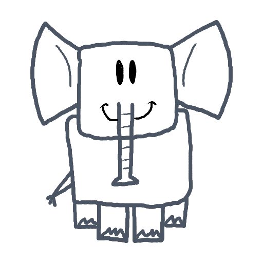 Cute thing to draw: Elephant, easy step by step cute drawing