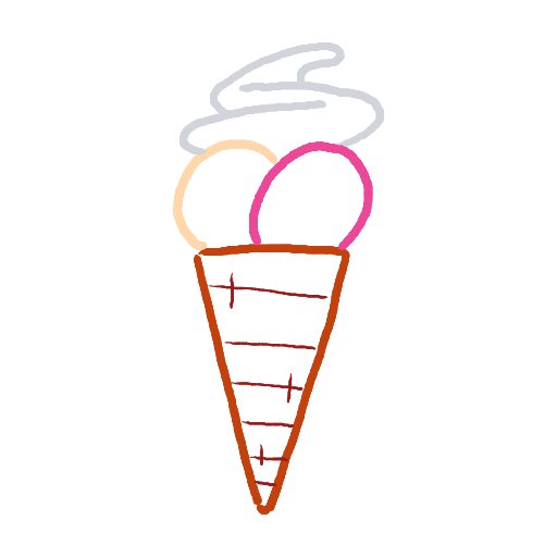 Cute thing to draw: Ice Cream, easy step-by-step cute drawing