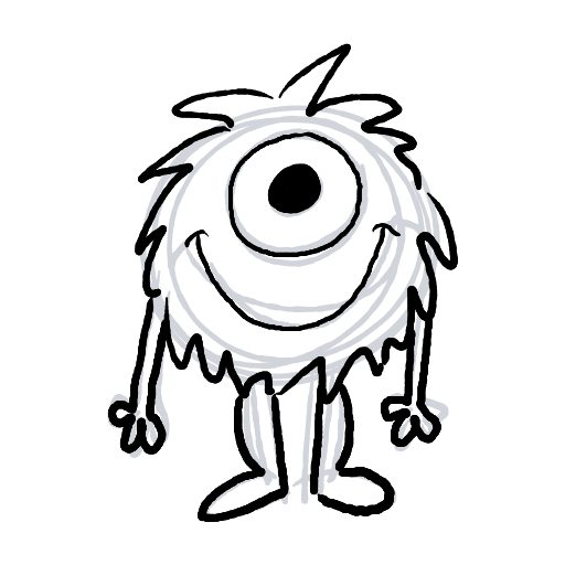 Cute thing to draw: Monster, easy step by step cute drawing tutorial 2 in 5 steps