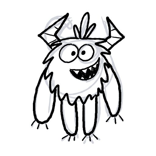 Cute thing to draw: Monster, easy step by step cute drawing