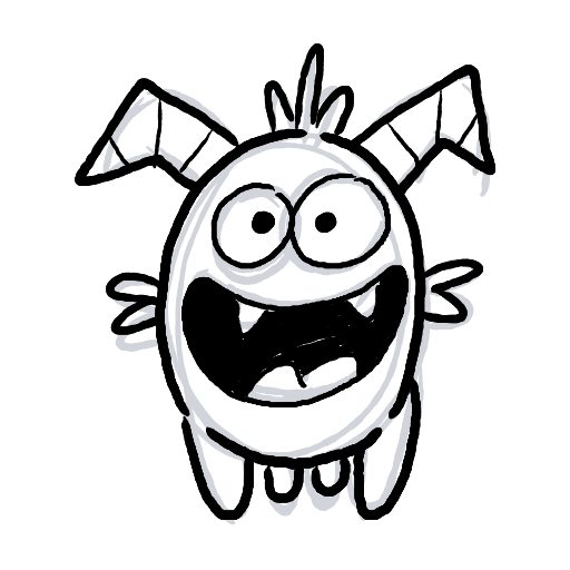 Cute thing to draw: Monster, easy step by step cute drawing tutorial 2 in 7 steps