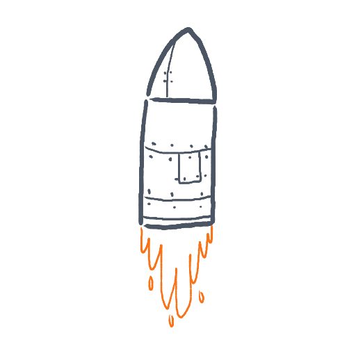 Cute thing to draw: Rocket, easy step by step cute drawing