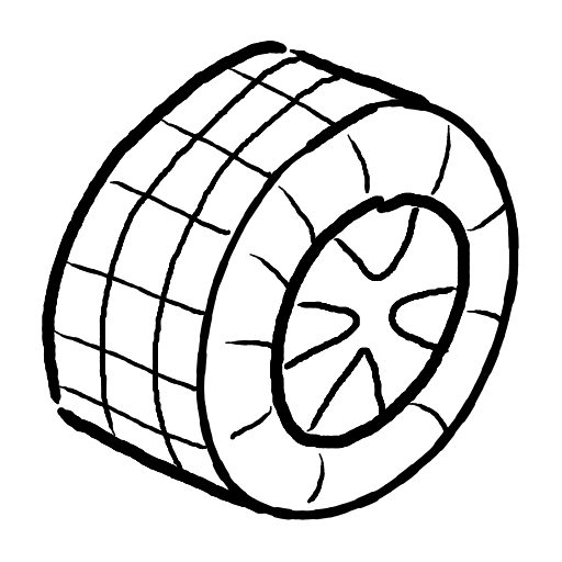 Cute thing to draw: Wheel, easy step by step cute drawing
